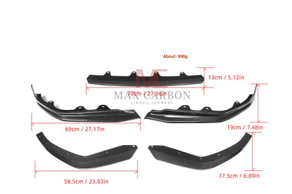 MC Dry Carbon Prepreg Performance large front lip suitable for BMW G20 G21 with M package