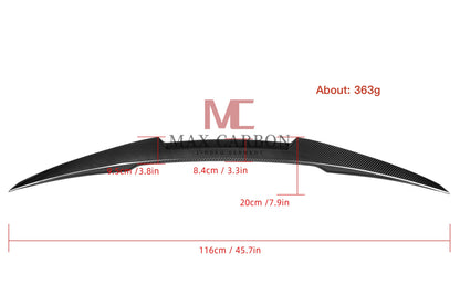 MC MAX CARBON Performance Sport Spoiler Lip for Audi A4 S4 RS4 B8 Sedan Facelift LCI 