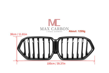 MC MAX CARBON Dry Carbon Performance Grille Grill Replacement for BMW X6 G06 X6M F96 