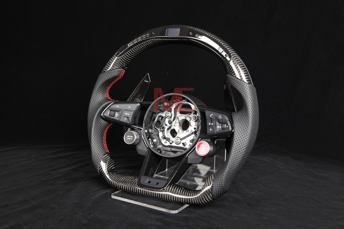MC MAX CARBON Performance Dry Carbon Smart Steering Wheel LED Sport for Audi R8 4S