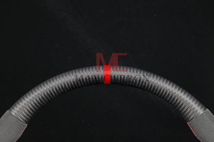 MC MAX CARBON Performance Dry Matt Carbon Steering Wheel with Clasp Replacement for Audi R8 4S