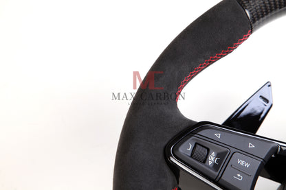 Volant complet MC MAX CARBON Performance Dry Carbon avec boutons et palettes de changement de vitesse de remplacement pour Audi R8 4S 