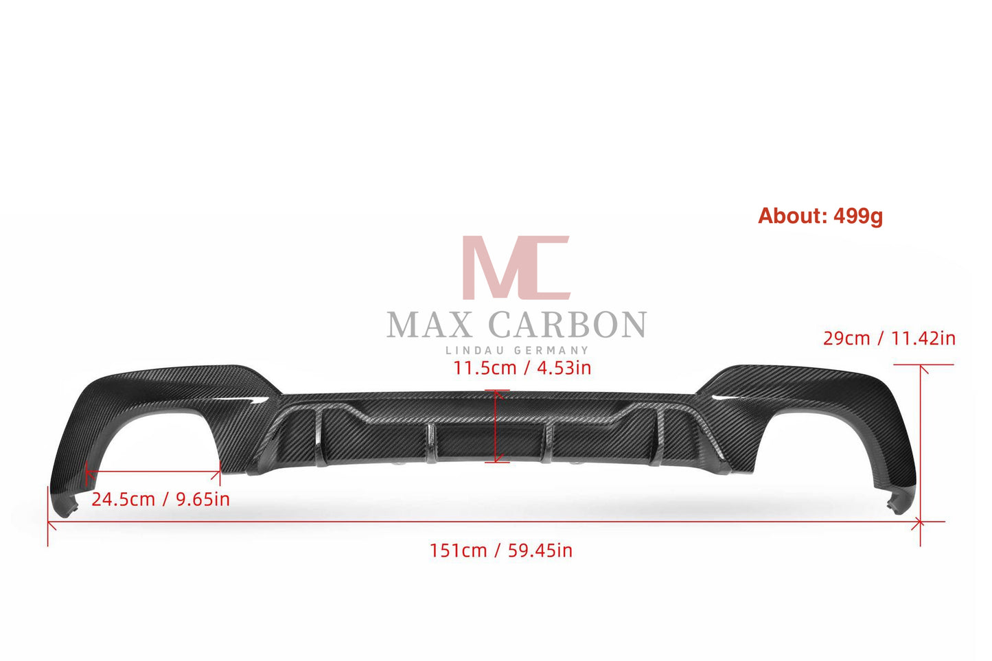 MC Dry Carbon Prepreg Performance Diffuser suitable for BMW G20 G21 with M Package only BEFORE LCI 