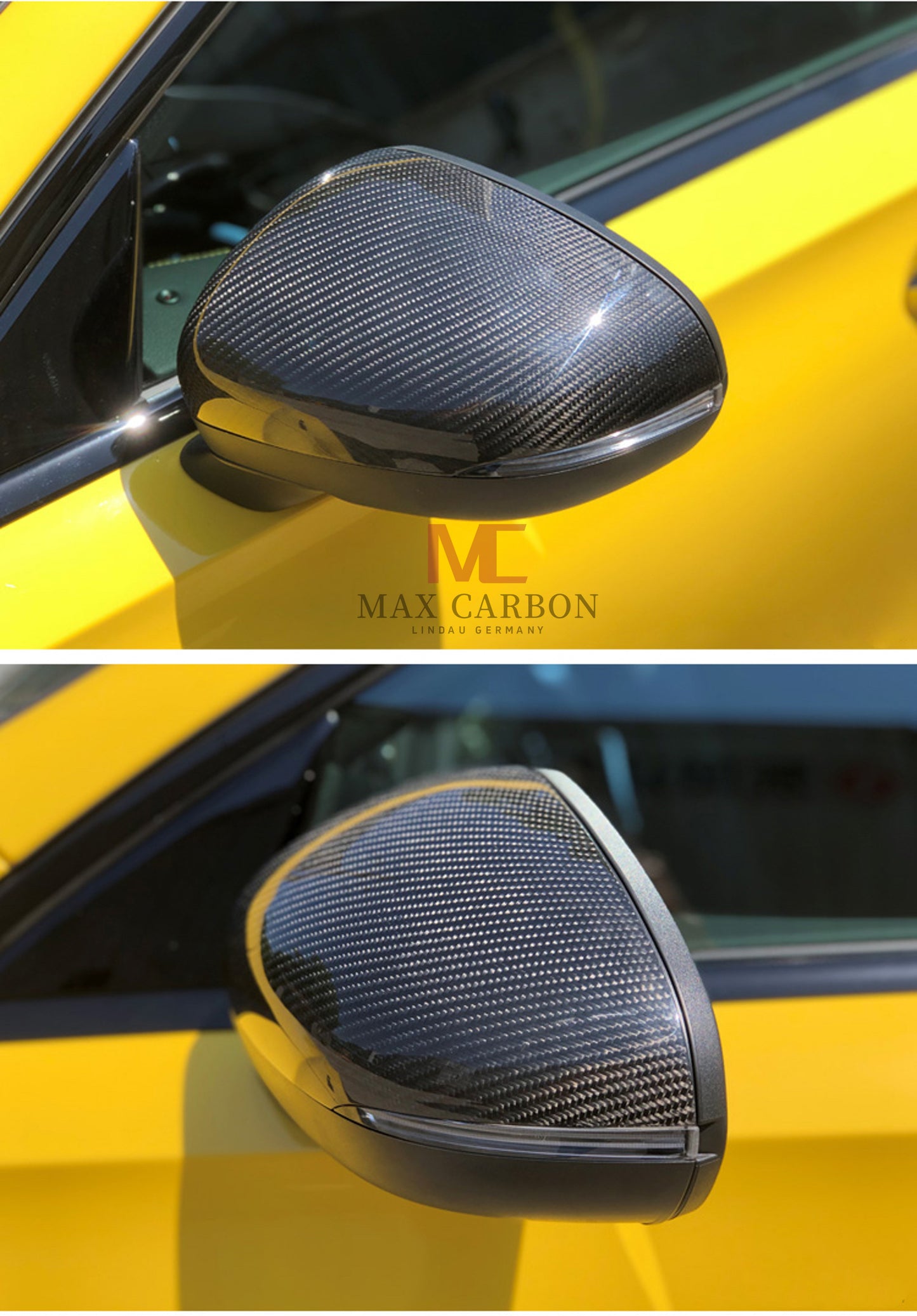 MC MAX CARBON Performance mirror caps for Mercedes A CLA Class W177 C118 X118