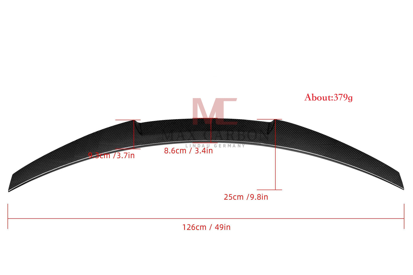MC MAX CARBON Dry Carbon Prepreg Sport Rear Large Spoiler Lip for BMW 5 Series F10 M5 