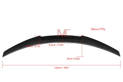 MC MAX CARBON Dry Carbon Prepreg Sport Rear Large Spoiler Lip for BMW 5 Series F10 M5 