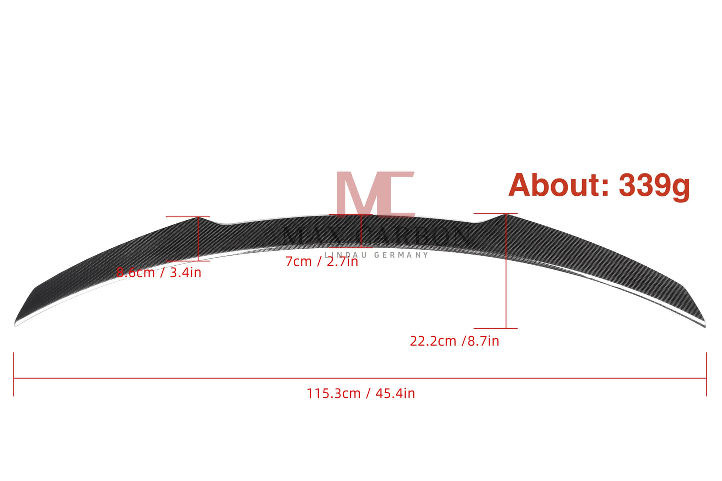 MC MAX CARBON Performance Spoiler Rear Spoiler Lip for Mercedes Benz W118 CLA Class AMG CLA45 CLA35 