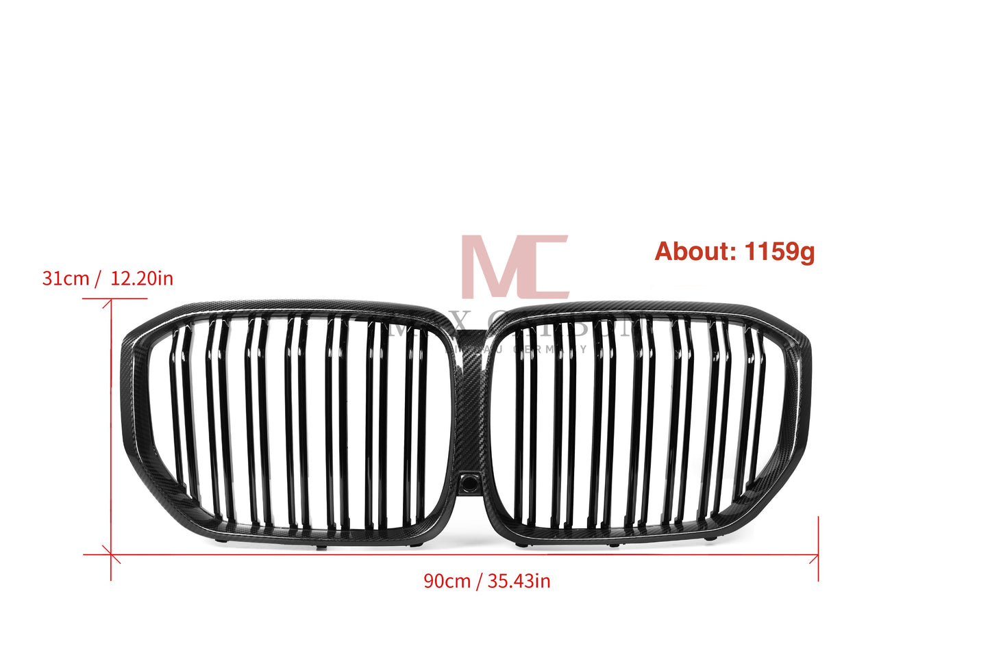 MC MAX CARBON Dry Carbon Performance Grille Grill Replacement for BMW X5 X5M G05 F95 before LCI 