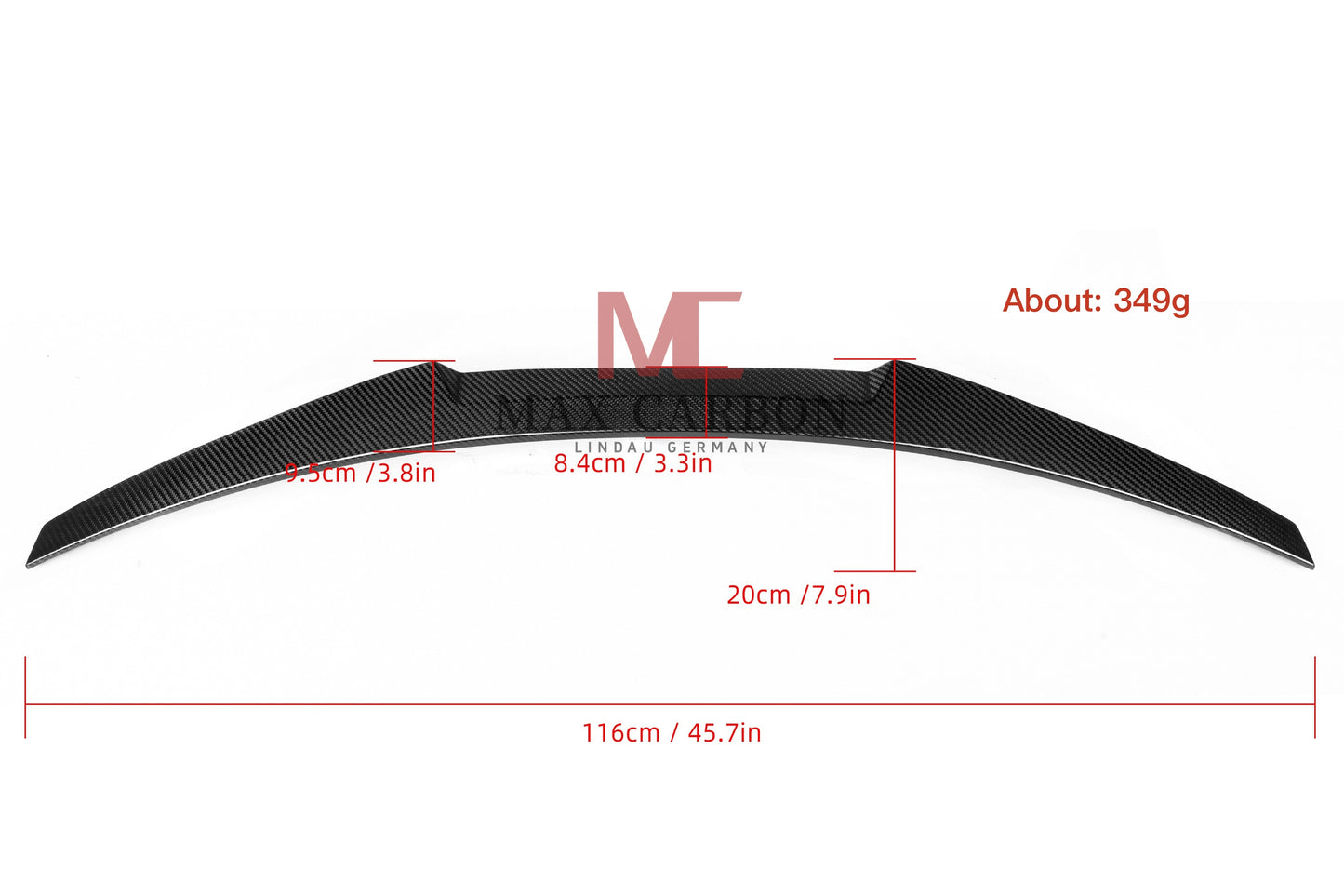 MAX CARBON Dry Carbon Performance Sport Spoiler Lip for Audi A5 S5 RS5 B8 Coupe 