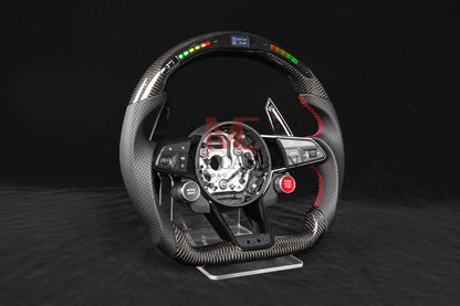 MC MAX CARBON Performance Dry Carbon Smart Steering Wheel LED Sport for Audi R8 4S