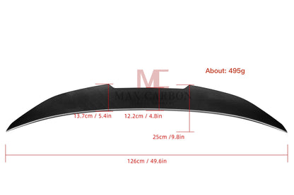 MC MAX CARBON Dry Carbon Prepreg Sport Rear Large Spoiler Lip for BMW 5 Series F10 M5 