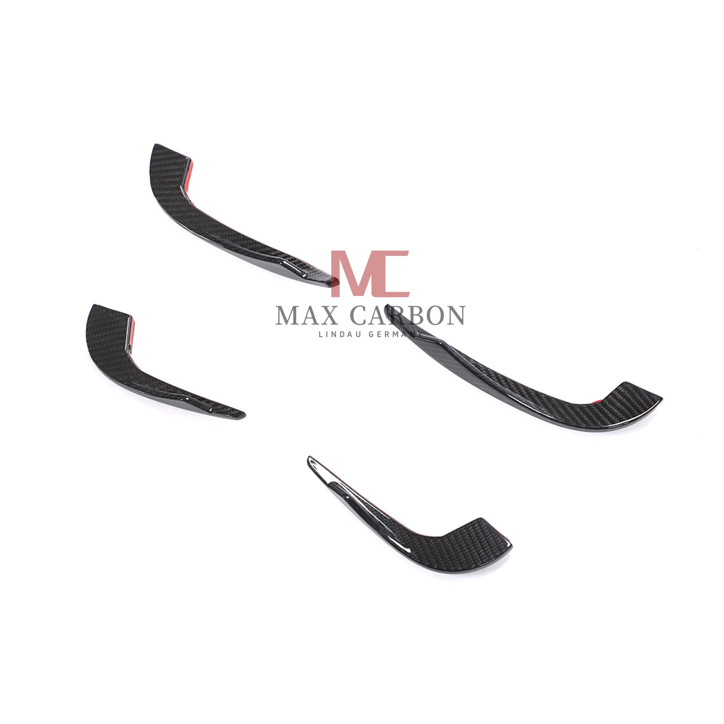 MC Performance Dry Carbon AERO FLICKER Flaps Front canards attachment for AUDI RS3 8V 