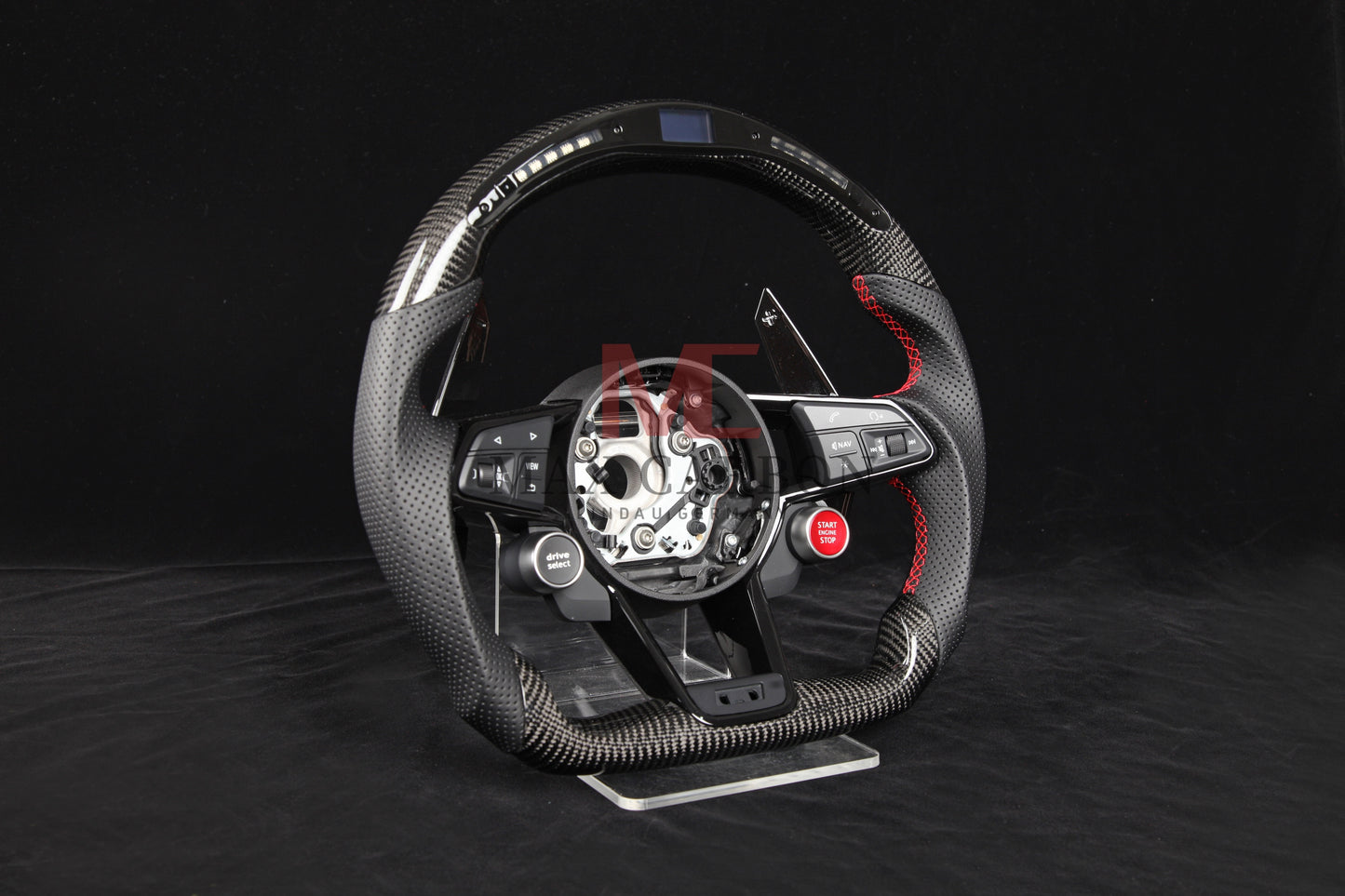MC MAX CARBON Performance Dry Carbon Smart Steering Wheel LED Sport for Audi R8 4S