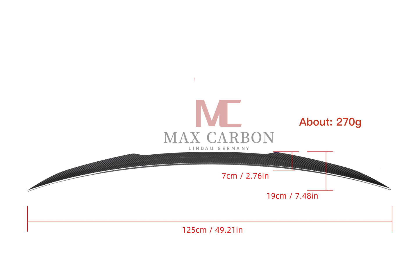 MC MAX CARBON Performance Spoiler Rear Spoiler Lip for Mercedes Benz W213 E Class AMG E63 