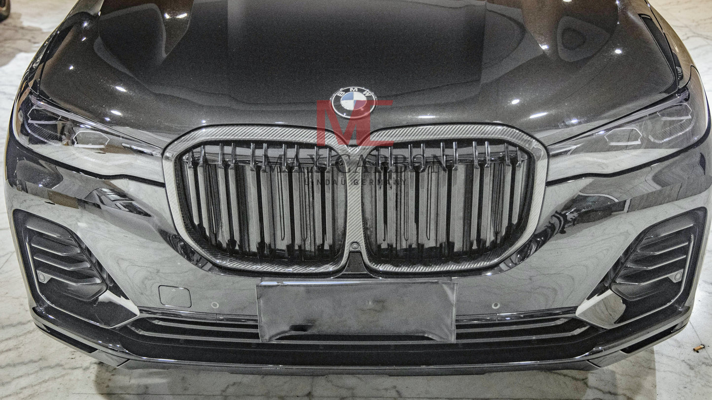 MC MAX CARBON Dry Carbon Performance Grille Grill Replacement for BMW X7 G07
