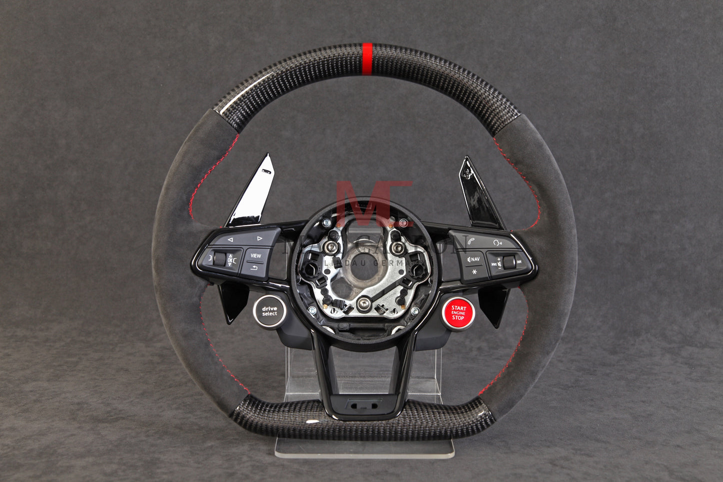 Volant complet MC MAX CARBON Performance Dry Carbon avec boutons et palettes de changement de vitesse de remplacement pour Audi R8 4S 