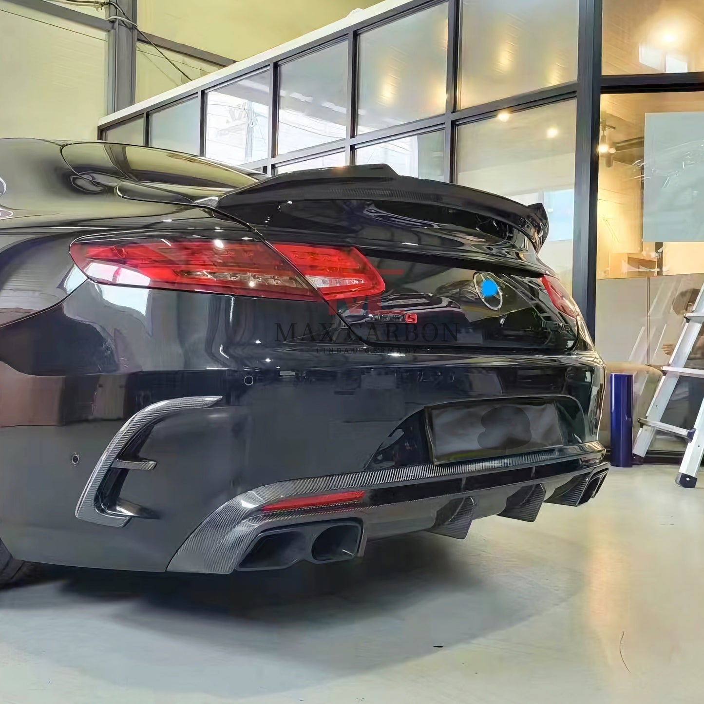 MC MAX CARBON Performance Spoiler Rear Spoiler Lip for Mercedes Benz S Class W222 Sedan AMG S63 S500 
