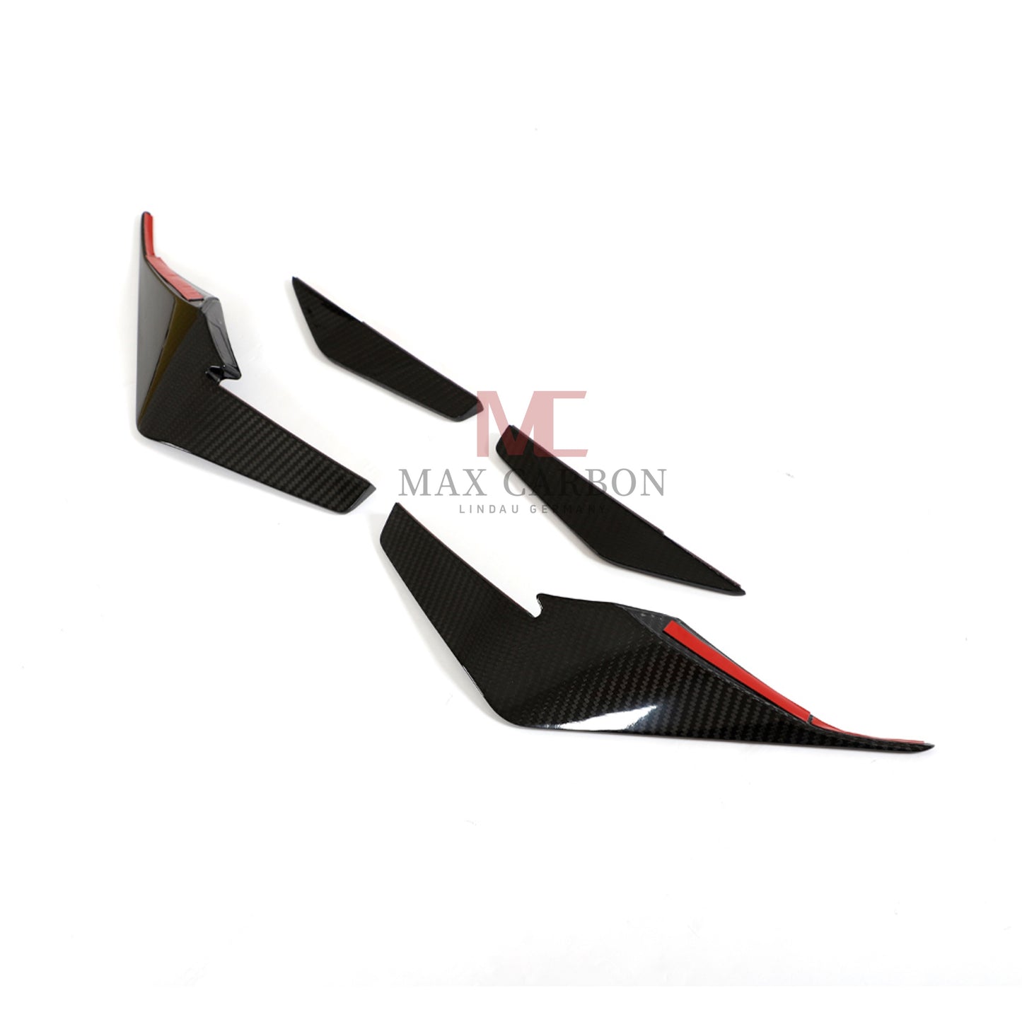 Canards MC MAX CARBON DRY CARBON Performance AERO FLICKER FLAPS sur mesure pour Audi R8 4S 