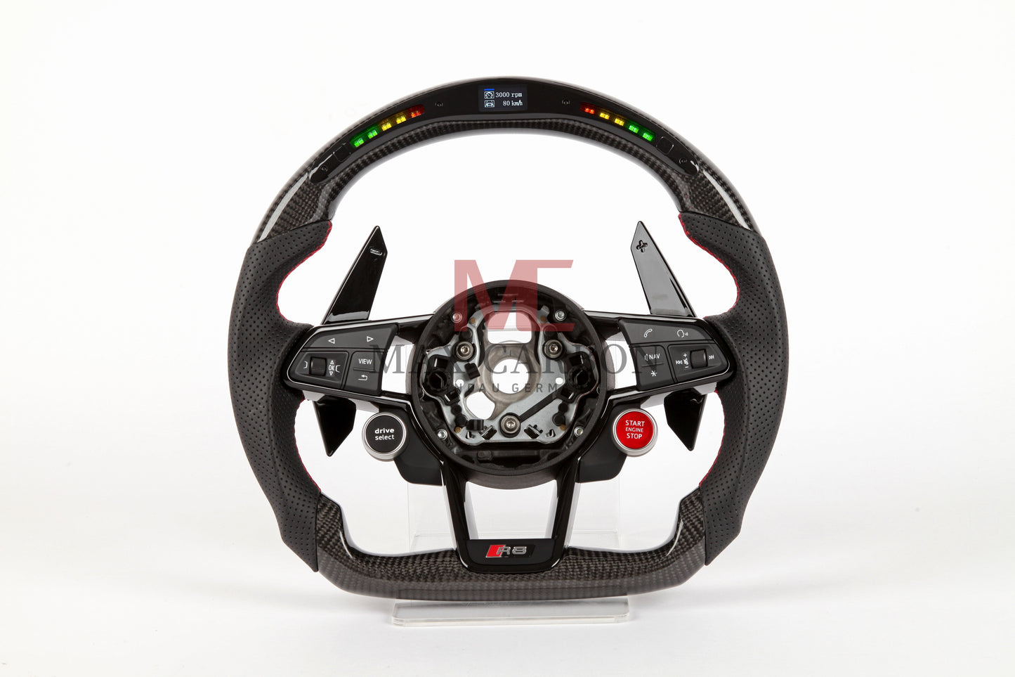 MC MAX CARBON Performance Dry Carbon Smart Steering Wheel LED Sport for Audi R8 4S
