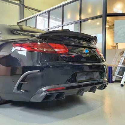MC MAX CARBON Performance Spoiler Rear Spoiler Lip for Mercedes Benz S Class C217 Coupe S63 S500 