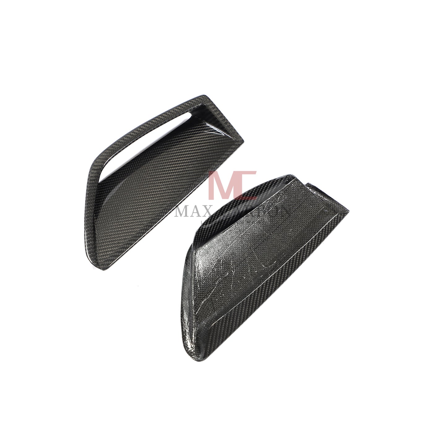 MC MAX CARBON Performance Fiber Front Bumper Scoop Trims for Audi RS6 Avant Wagon 