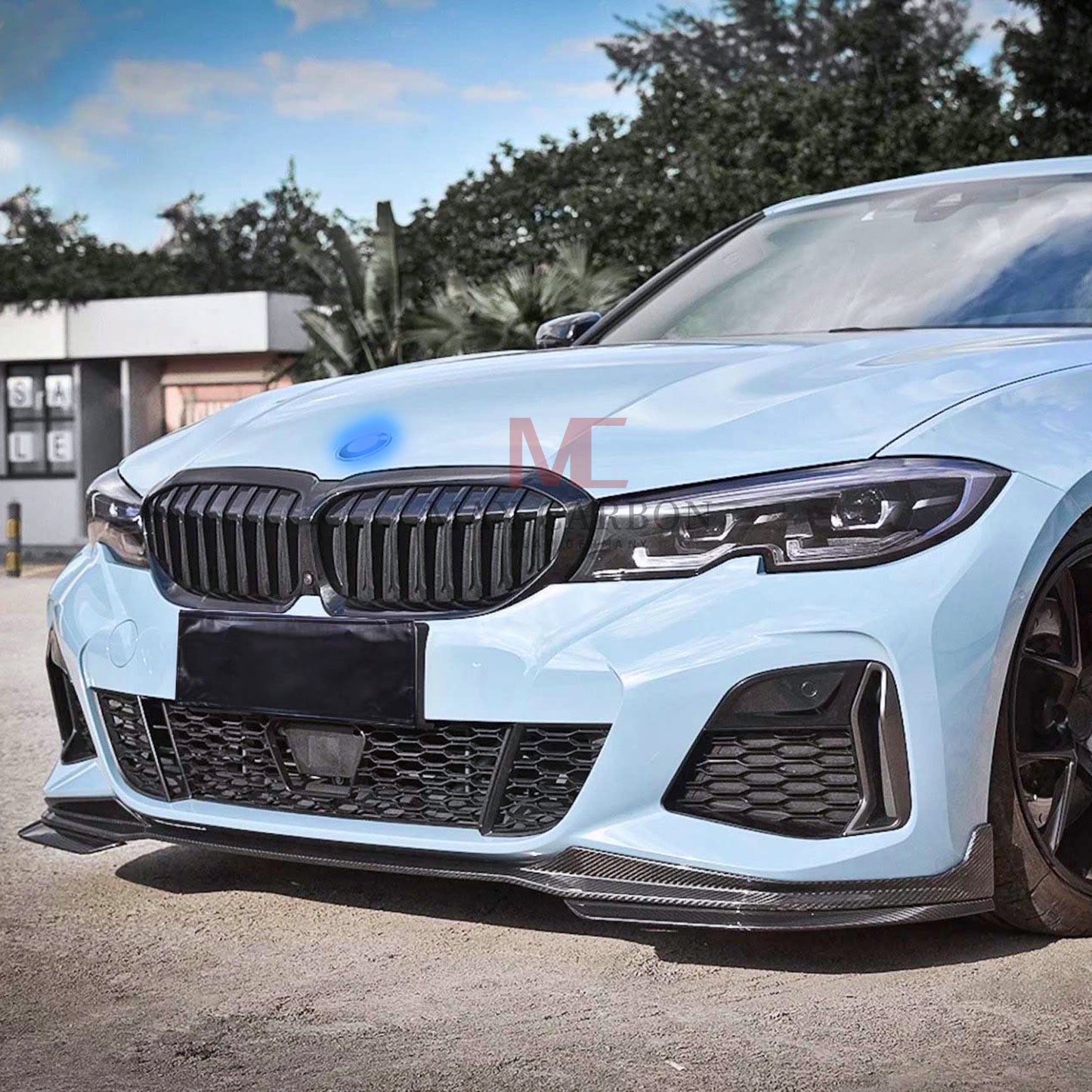 MC Dry Carbon Prepreg Performance large front lip suitable for BMW G20 G21 with M package