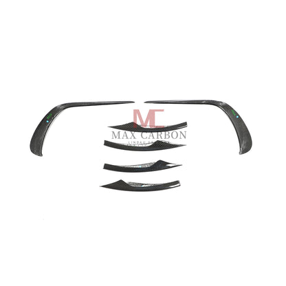 MC Performance 6PCS Carbon Front Bumper Canards for Mercedes Benz E Class W213 S213 E300 E350 E400 E450