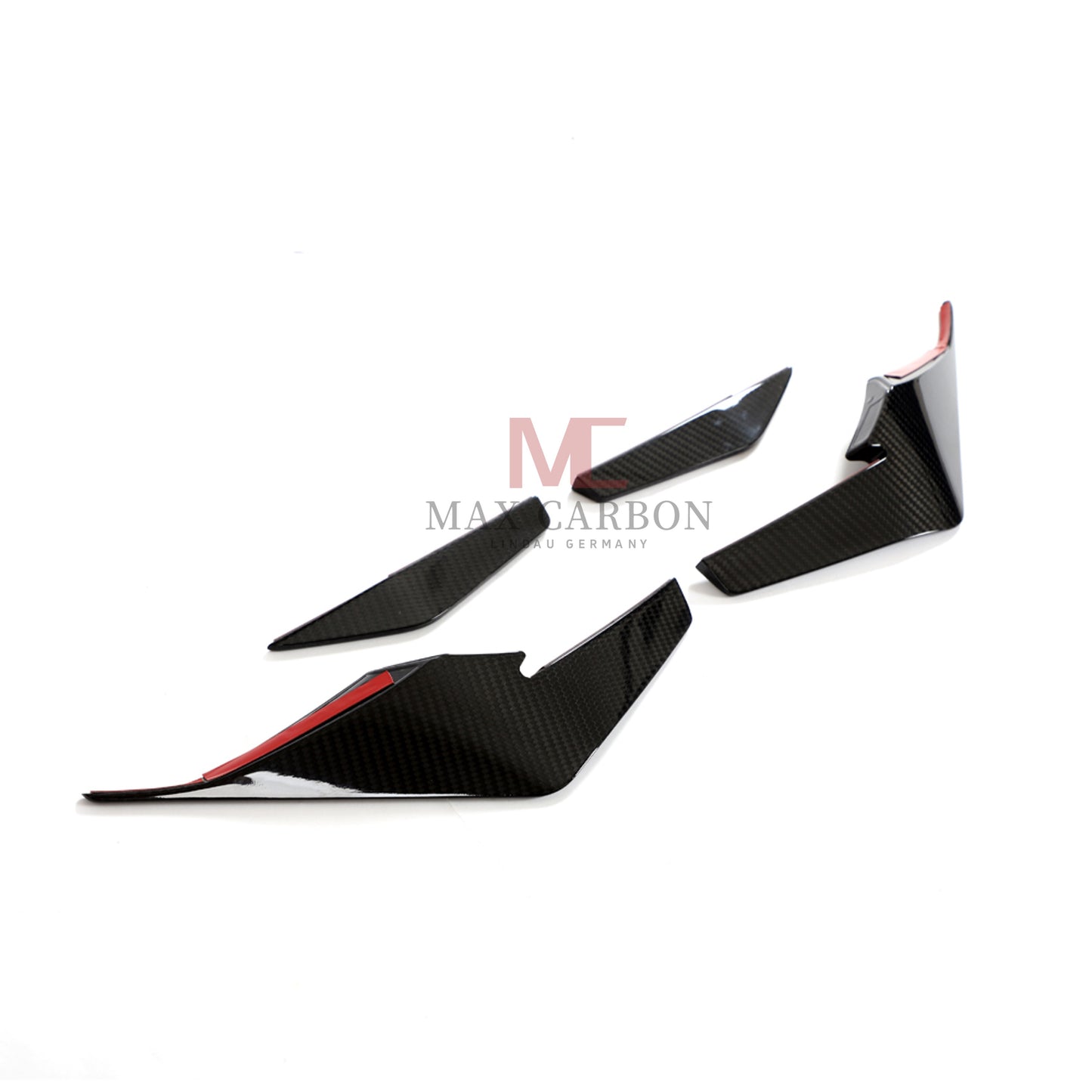 Canards MC MAX CARBON DRY CARBON Performance AERO FLICKER FLAPS sur mesure pour Audi R8 4S 