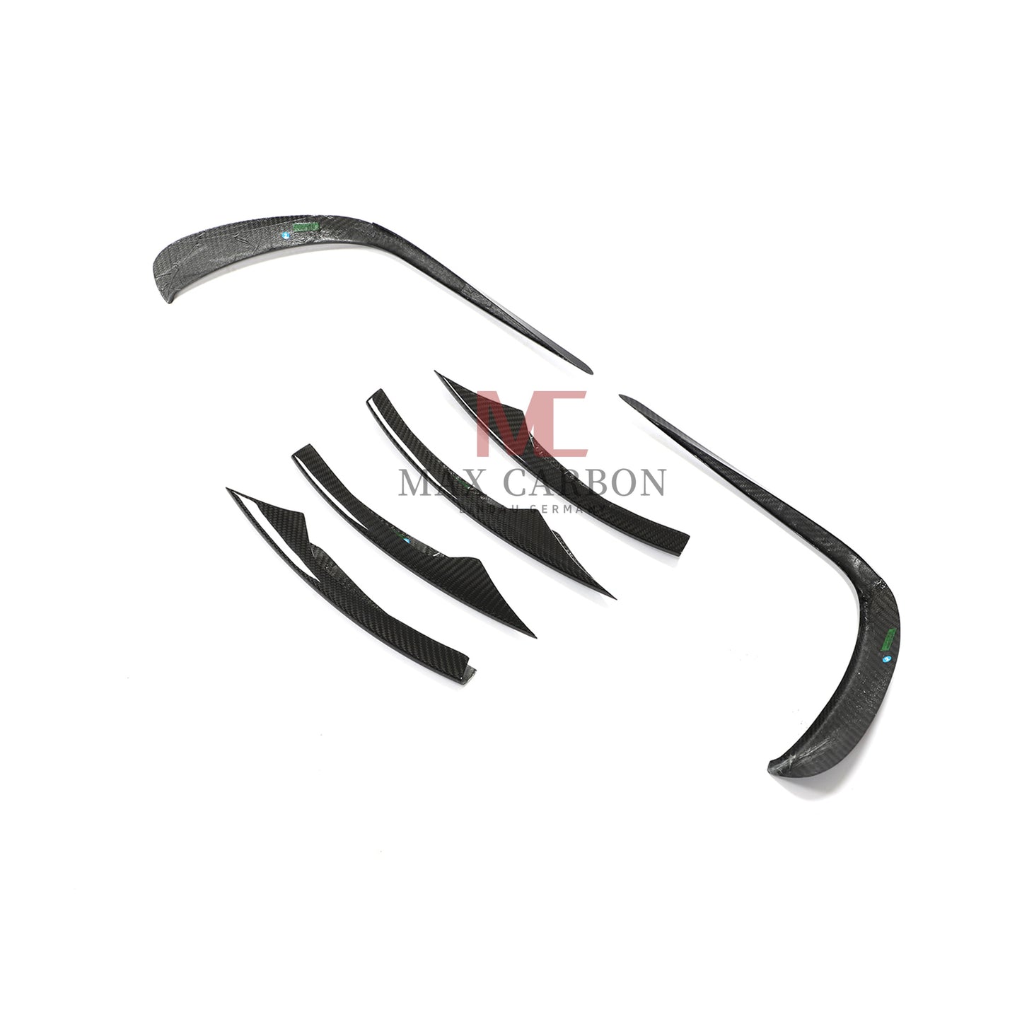 MC Performance 6PCS Carbon Front Bumper Canards for Mercedes Benz E Class W213 S213 E300 E350 E400 E450