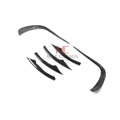 MC Performance 6PCS Carbon Front Bumper Canards for Mercedes Benz E Class W213 S213 E300 E350 E400 E450