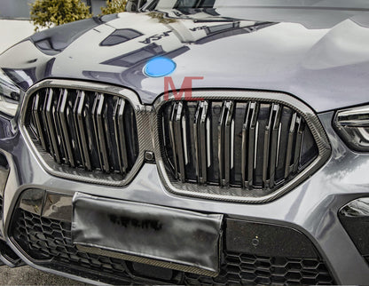 MC MAX CARBON Dry Carbon Performance Grille Grill Replacement for BMW X6 G06 X6M F96 