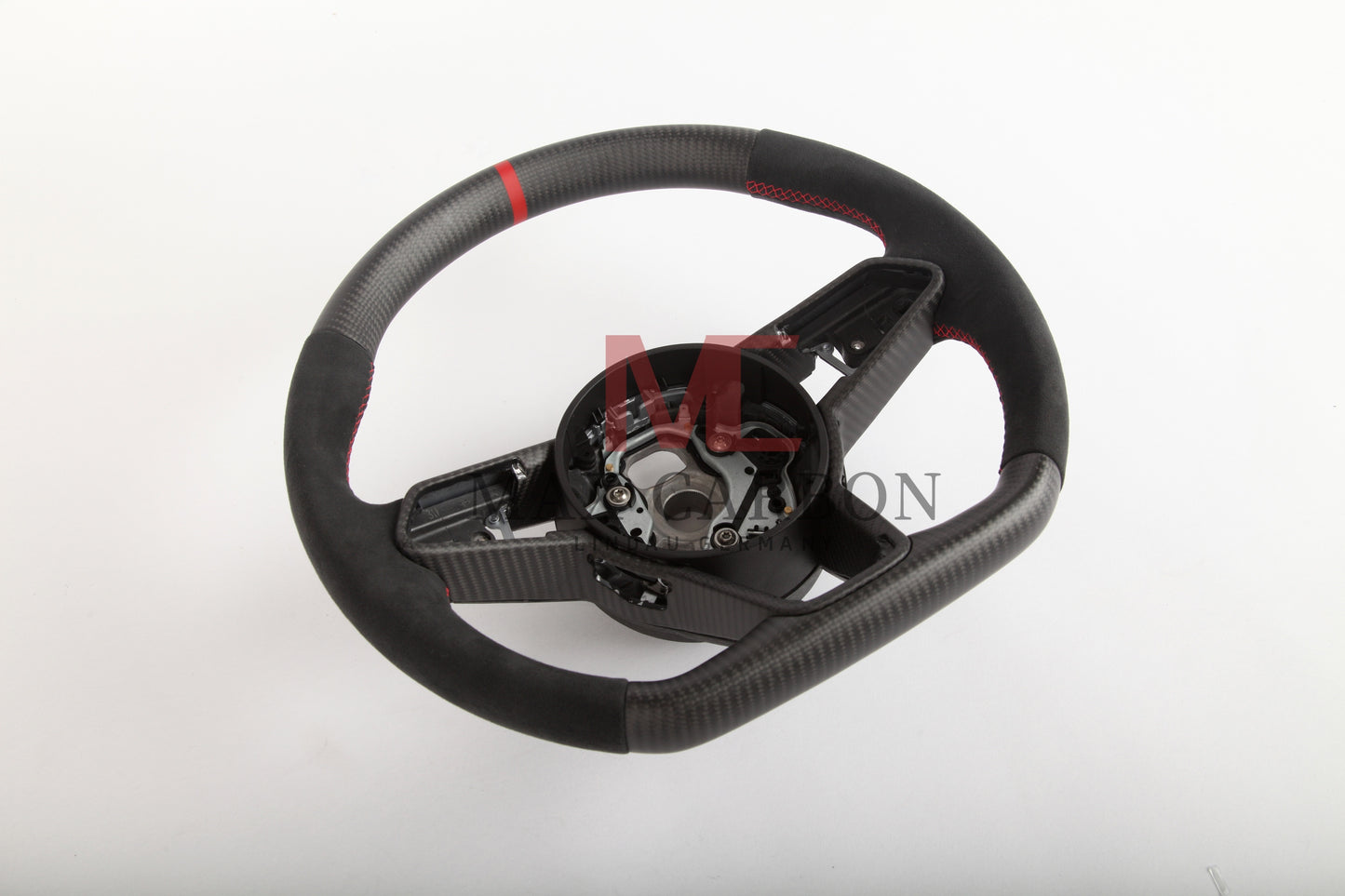 MC MAX CARBON Performance Dry Matt Carbon Steering Wheel with Clasp Replacement for Audi R8 4S