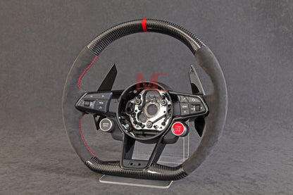 Volant complet MC MAX CARBON Performance Dry Carbon avec boutons et palettes de changement de vitesse de remplacement pour Audi R8 4S 