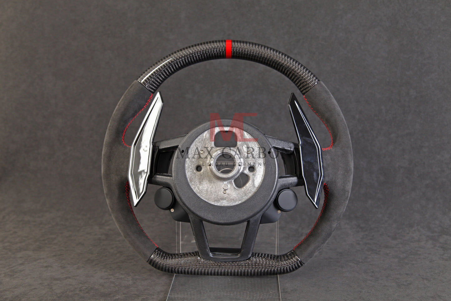 Volant complet MC MAX CARBON Performance Dry Carbon avec boutons et palettes de changement de vitesse de remplacement pour Audi R8 4S 