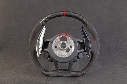 Volant complet MC MAX CARBON Performance Dry Carbon avec boutons et palettes de changement de vitesse de remplacement pour Audi R8 4S 