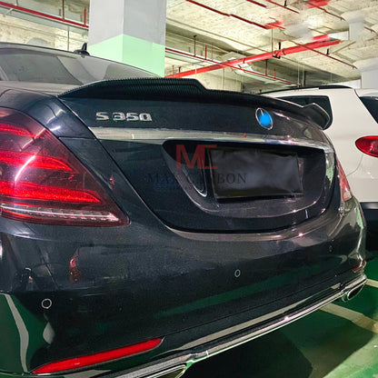 MC MAX CARBON Performance Spoiler Rear Spoiler Lip for Mercedes Benz S Class W222 Sedan AMG S63 S500 
