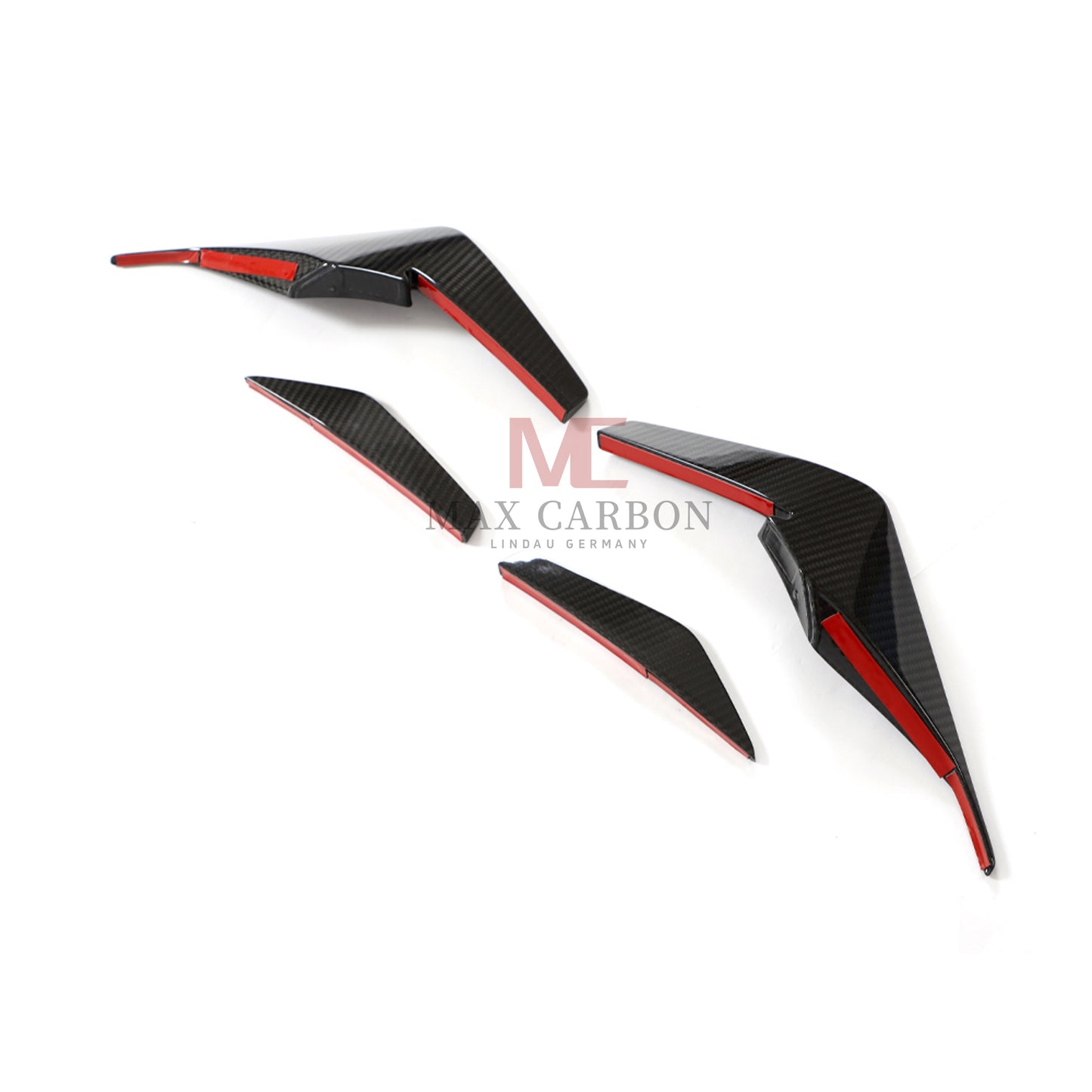 Canards MC MAX CARBON DRY CARBON Performance AERO FLICKER FLAPS sur mesure pour Audi R8 4S 