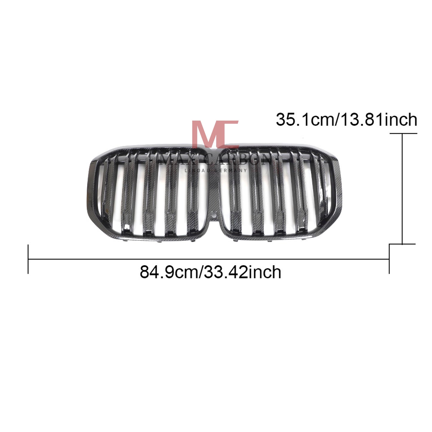 MC MAX CARBON Dry Carbon Performance Grille Grill Replacement for BMW X7 G07