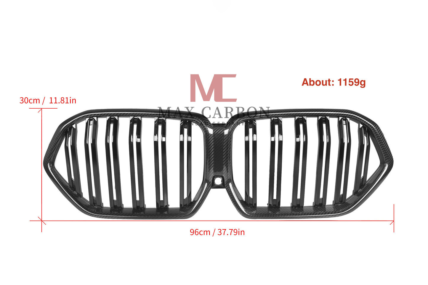 MC MAX CARBON Dry Carbon Performance Grille Grill Replacement for BMW X6 G06 X6M F96 