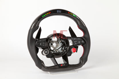 MC MAX CARBON Performance Dry Carbon Smart Steering Wheel LED Sport for Audi R8 4S