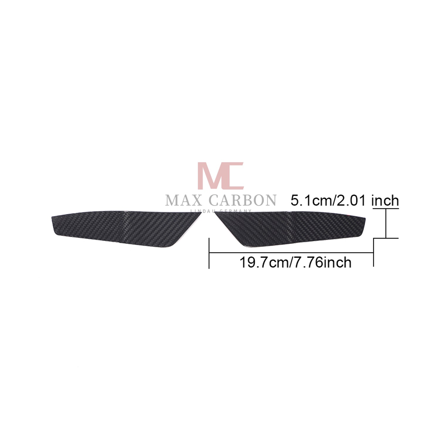 MC MAX CARBON Performance DRY CARBON AERO FLICKER Front for Audi RS7 C8 