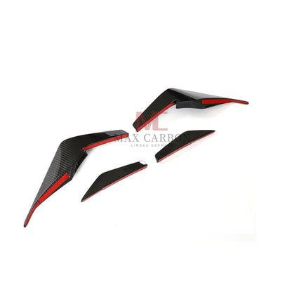 Canards MC MAX CARBON DRY CARBON Performance AERO FLICKER FLAPS sur mesure pour Audi R8 4S 