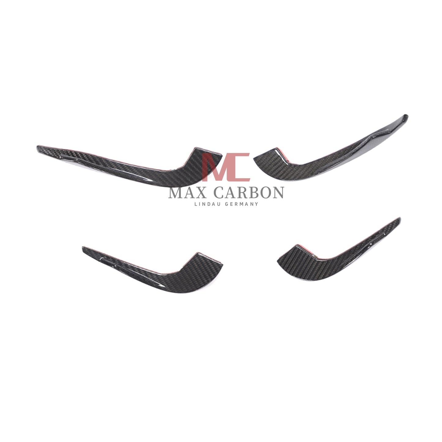 MC Performance Dry Carbon AERO FLICKER Flaps Front canards attachment for AUDI RS3 8V 