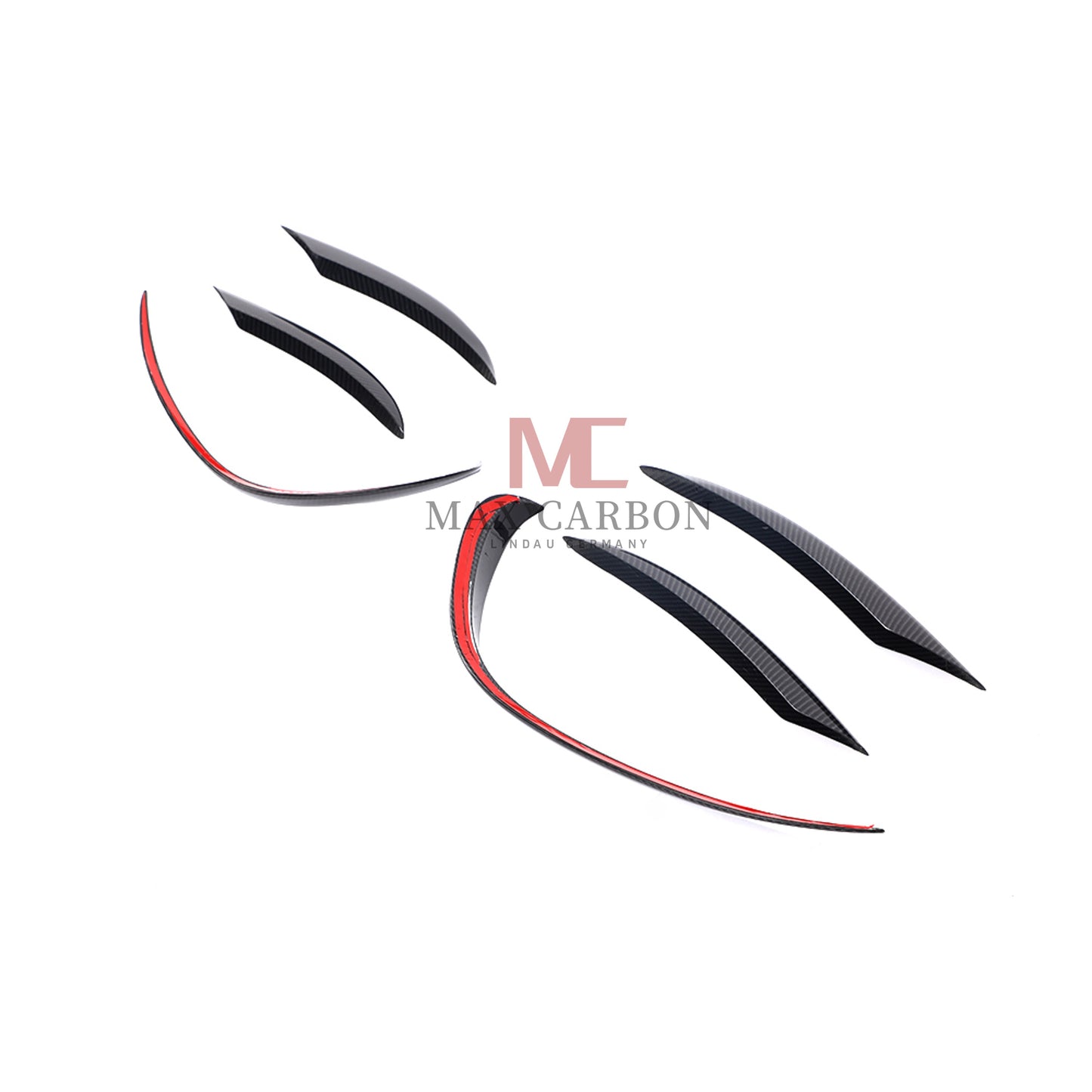 MC MAX CARBON Performance W205 C205 A205 S205 Front Bumper Canards for Mercedes Benz C Class Sport 