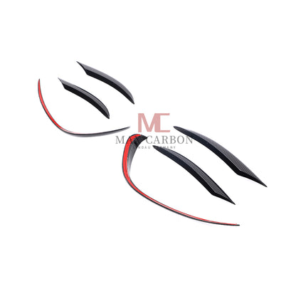 MC MAX CARBON Performance W205 C205 A205 S205 Front Bumper Canards for Mercedes Benz C Class Sport 