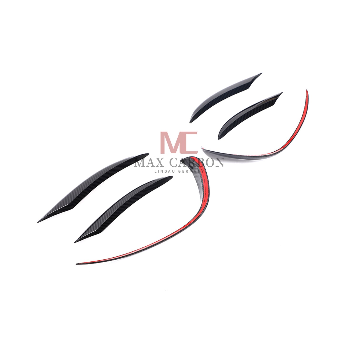 MC MAX CARBON Performance W205 C205 A205 S205 Front Bumper Canards for Mercedes Benz C Class Sport 