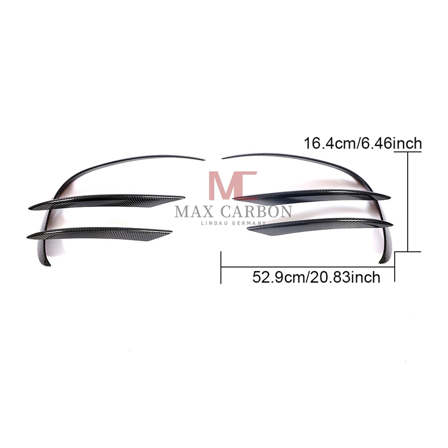 MC MAX CARBON Performance W205 C205 A205 S205 Front Bumper Canards for Mercedes Benz C Class Sport 