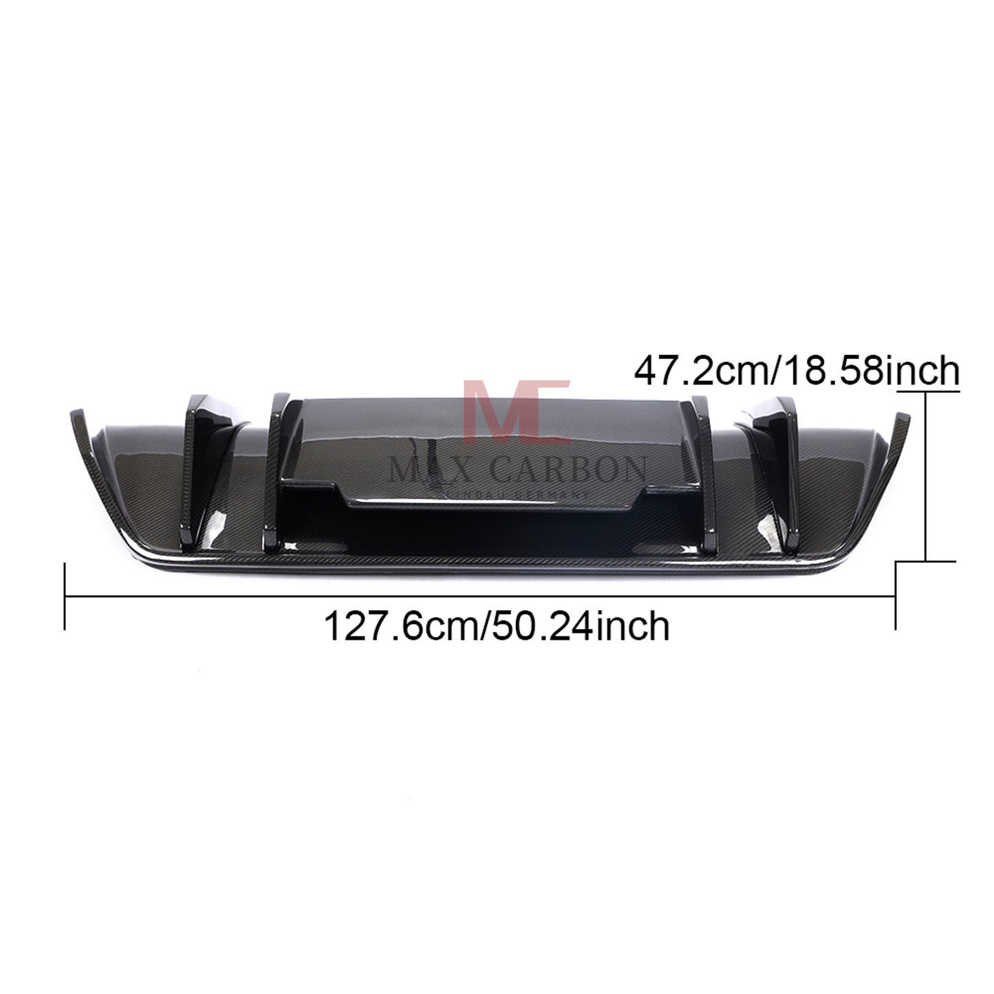 MC MAX CARBON DRY CARBON Performance Diffuser suitable for Audi R8 4S BEFORE LCI BEFORE FACELIFT 