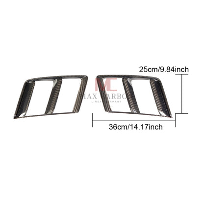 Prises d'air préimprégnées MC MAX CARBON DRY CARBON sur l'avant pour Audi R8 4S avant LCI 