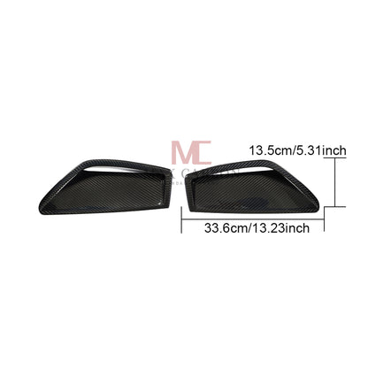 MC MAX CARBON Performance Fiber Front Bumper Scoop Trims for Audi RS6 Avant Wagon 